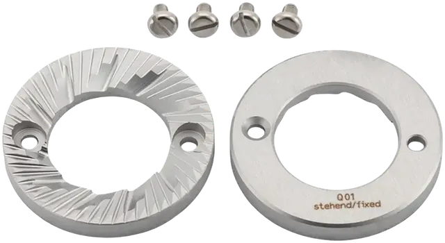 65 mm specialaus plieno girnos E65S ir K30 malūnams, abi girnos su tvirtinimo varžtais